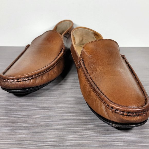 Dino Draghi Slip On Loafers Cognac Leather Size 12 - Picture 4 of 13